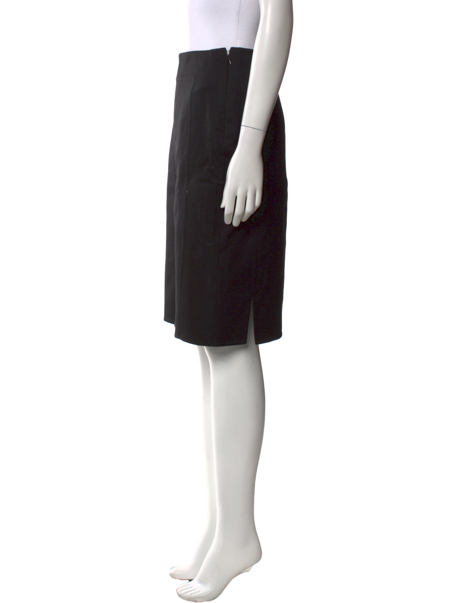 Chado by Ralph Rucci Wool Knee-Length Skirt
