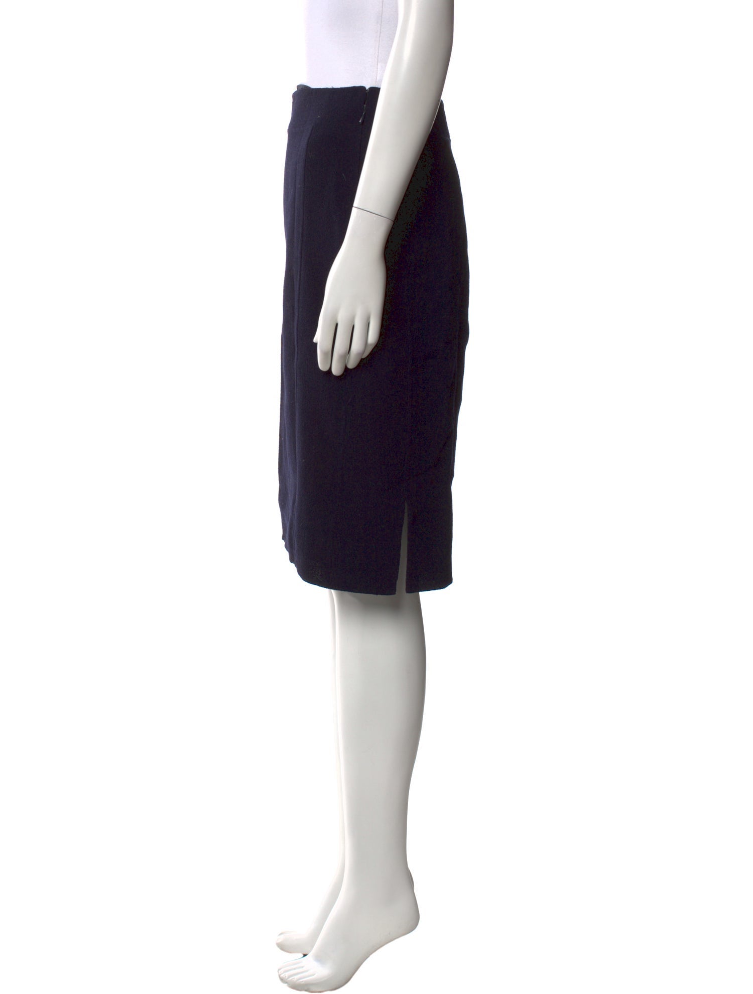 Chado by Ralph Rucci Wool Knee-Length Skirt