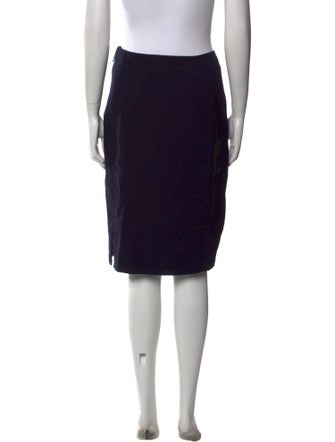 Chado by Ralph Rucci Wool Knee-Length Skirt