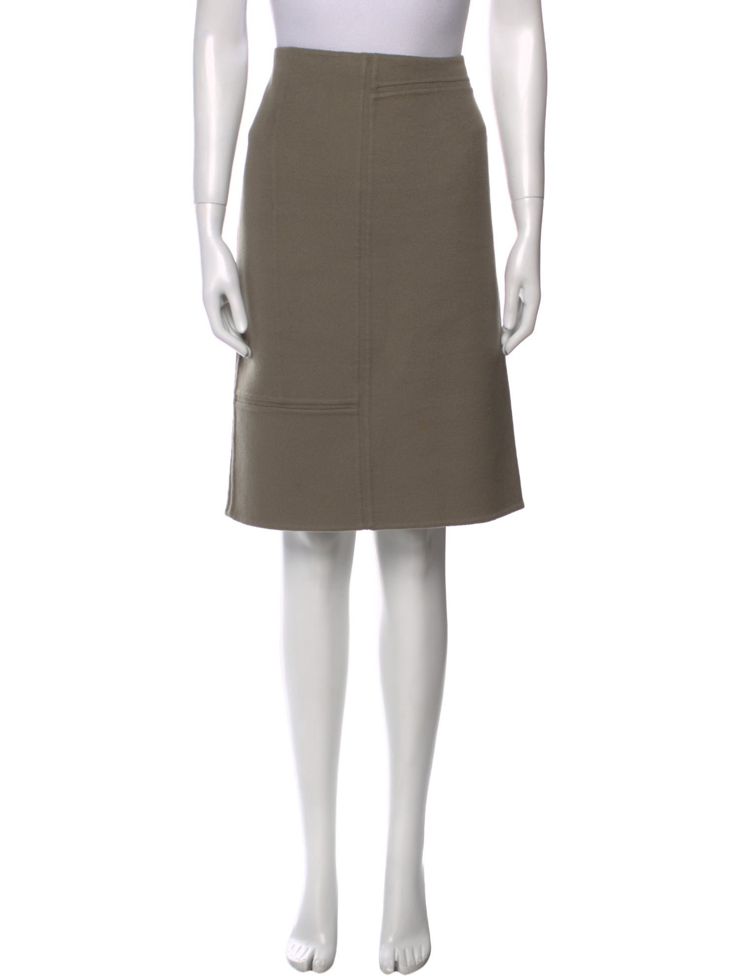 Chado by Ralph Rucci Cashmere Knee-Length Skirt