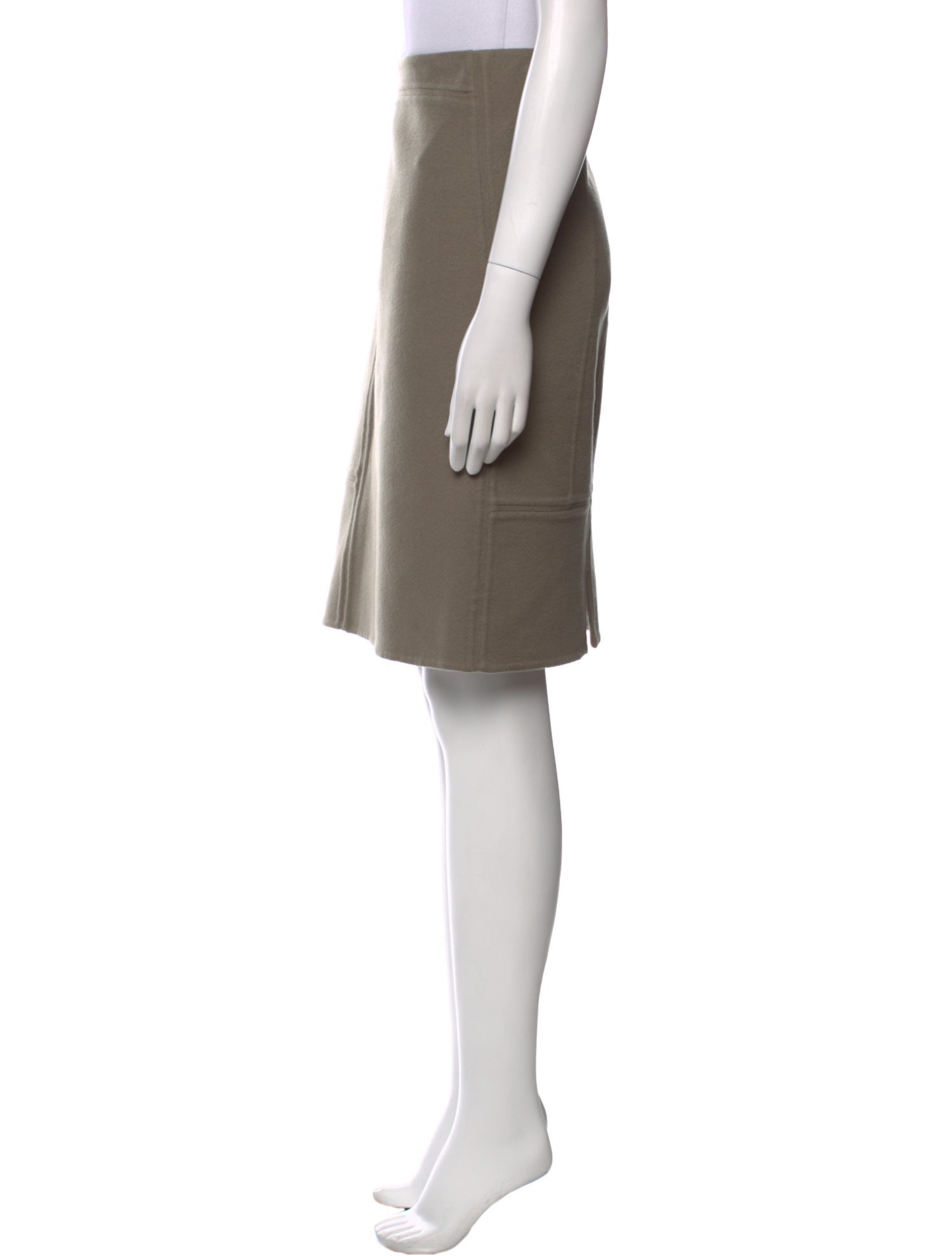 Chado by Ralph Rucci Cashmere Knee-Length Skirt