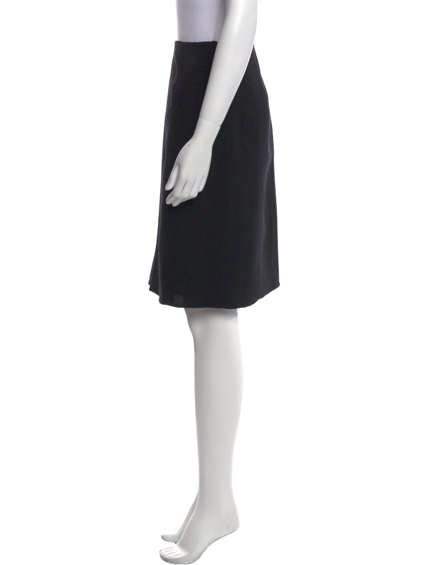 Chado by Ralph Rucci Wool Knee-Length Skirt