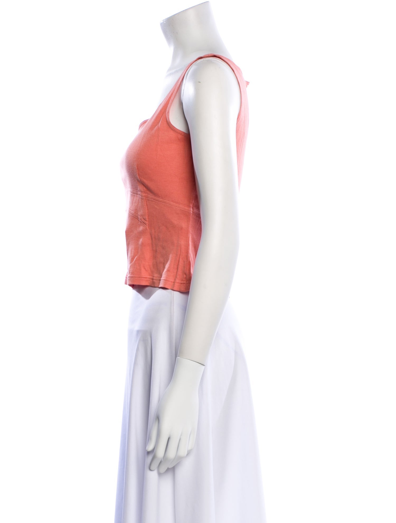 Chado by Ralph Rucci Silk Scoop Neck Crop Top