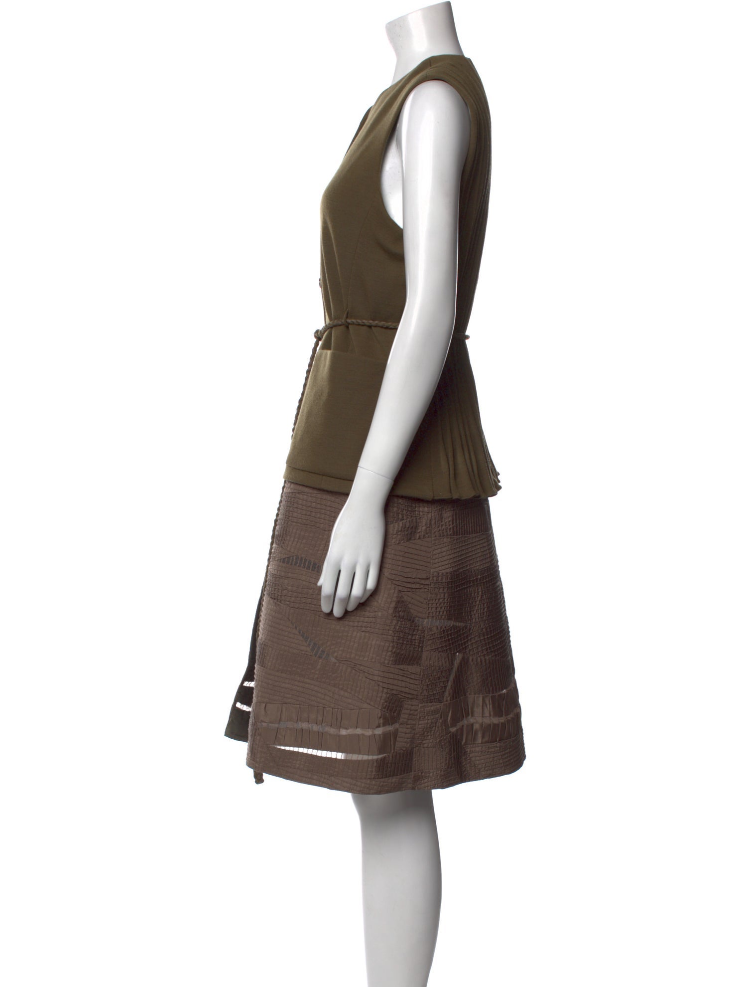 Chado by Ralph Rucci Wool Knee-Length Dress