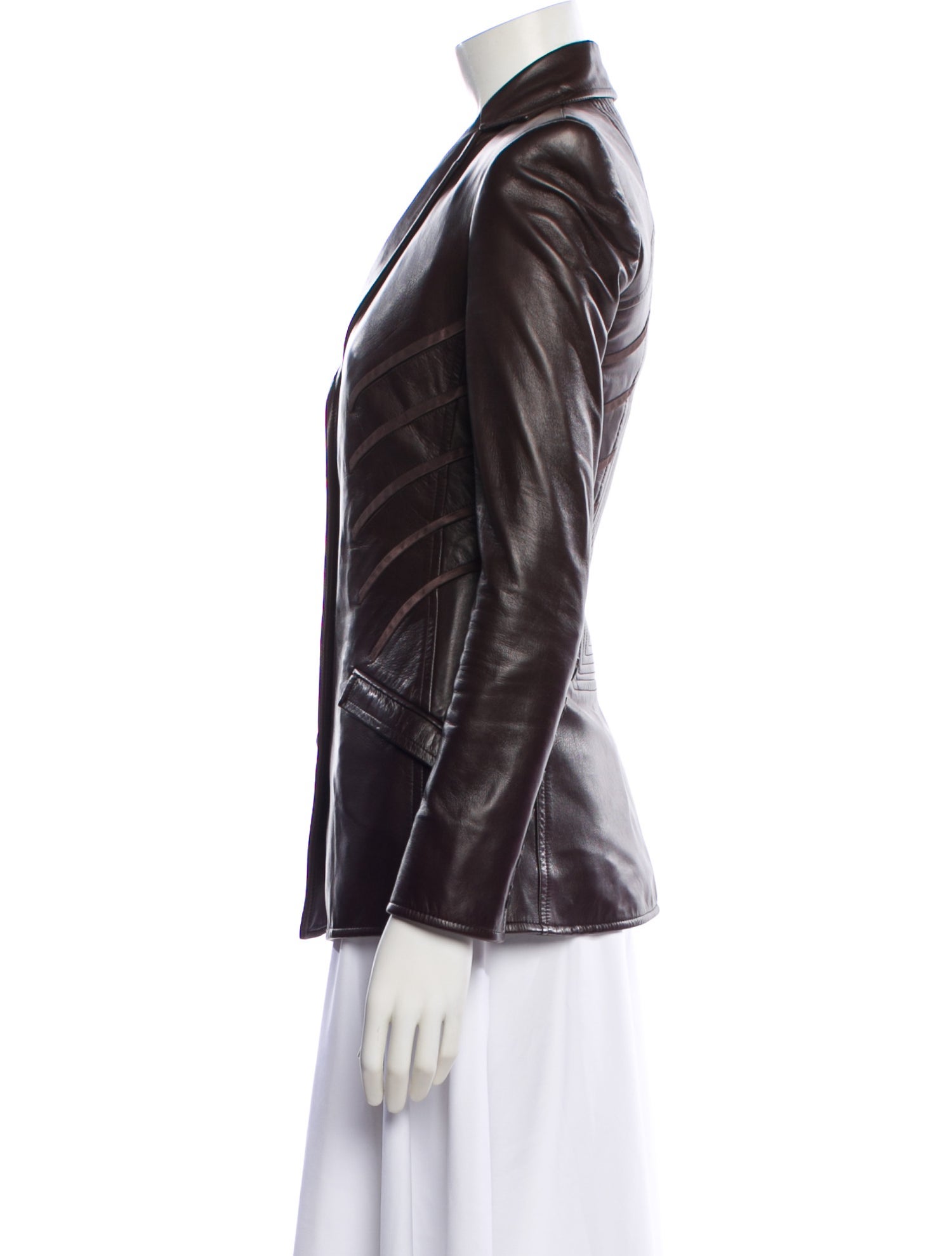 Chado by Ralph Rucci Late 2000's - Early 2010's Leather Blazer