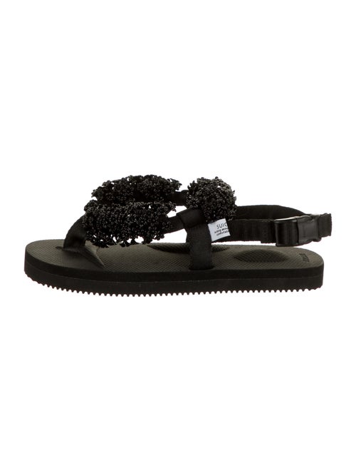 Cecilie Bahnsen Beaded Accents Sandals Black