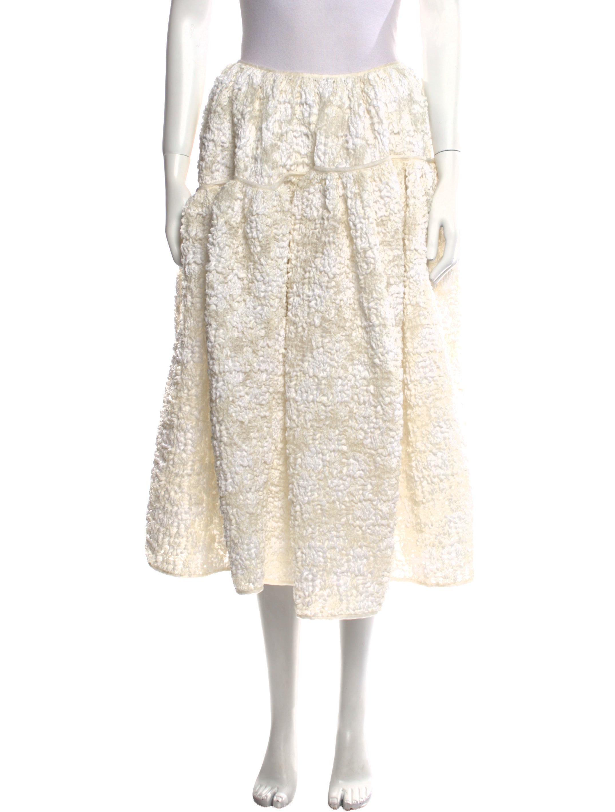 ♡新品未使用♡CECILIE BAHNSEN JANET SKIRT CECILIE BAHNSEN Fabiola embroidered cotton-blend cloqué midi skirt