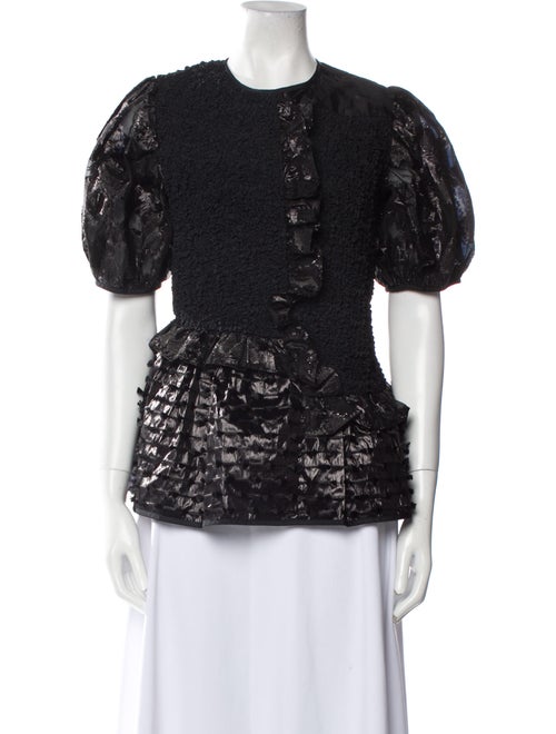 Cecilie Bahnsen Lace Pattern Crew Neck Blouse