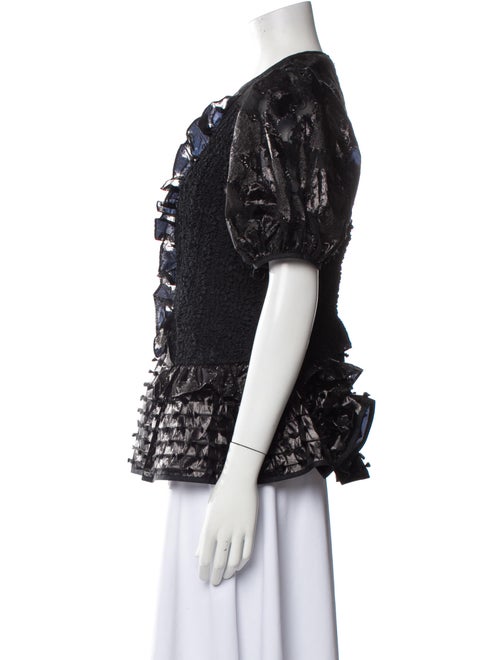 Cecilie Bahnsen Lace Pattern Crew Neck Blouse