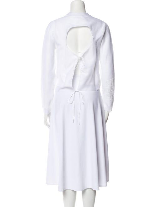 Cecilie Bahnsen Mock Neck Long Sleeve Crop Top