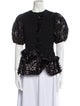 Cecilie Bahnsen Lace Pattern Crew Neck Blouse