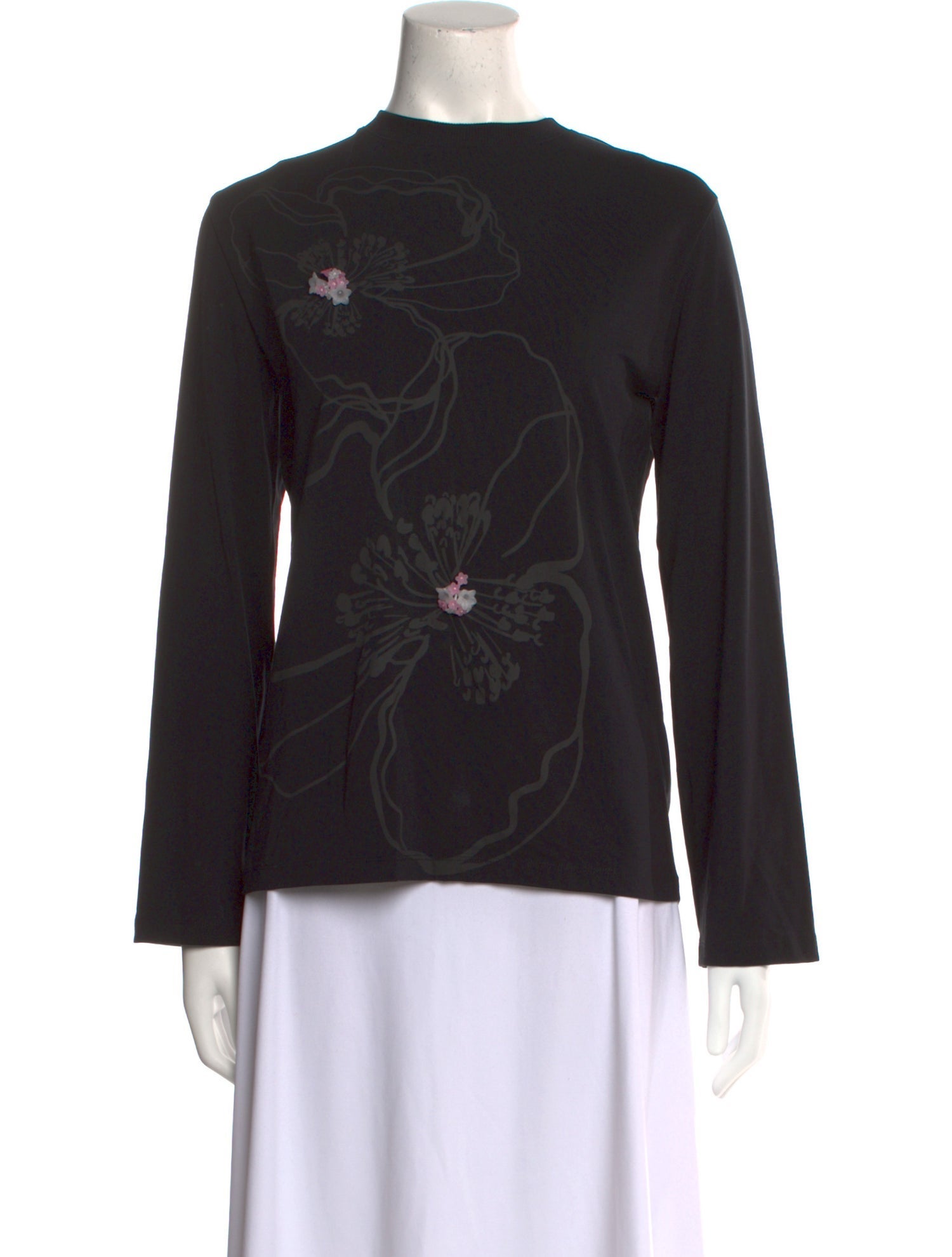 Cecilie Bahnsen Floral Print Mock Neck Sweatshirt w/ Tags