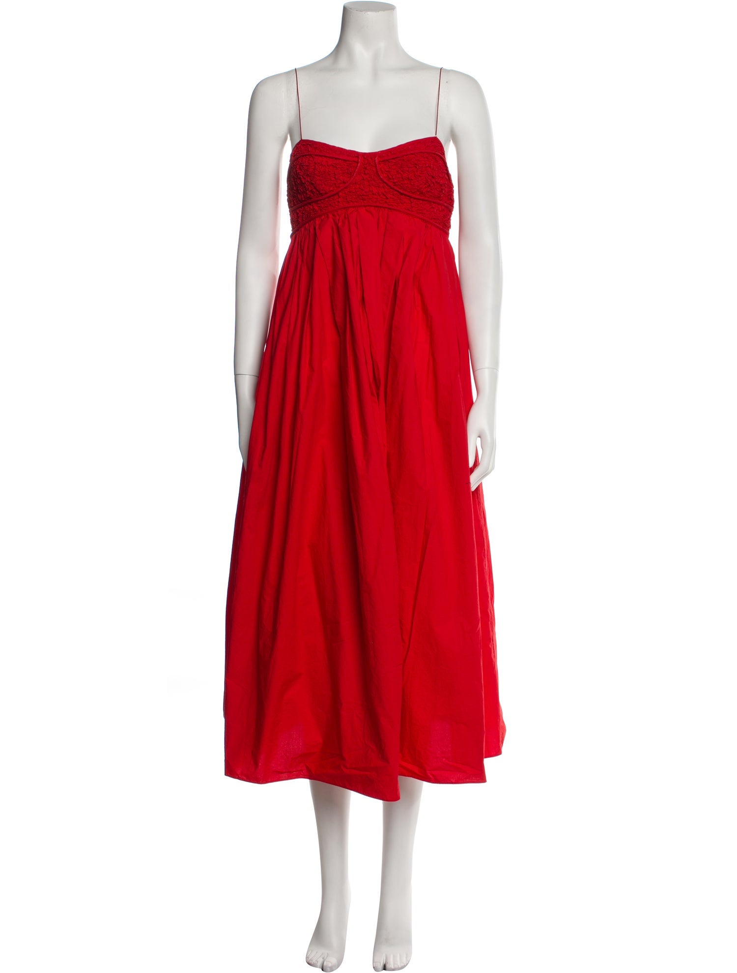 Cecilie Bahnsen Square Neckline Midi Length Dress w/ Tags