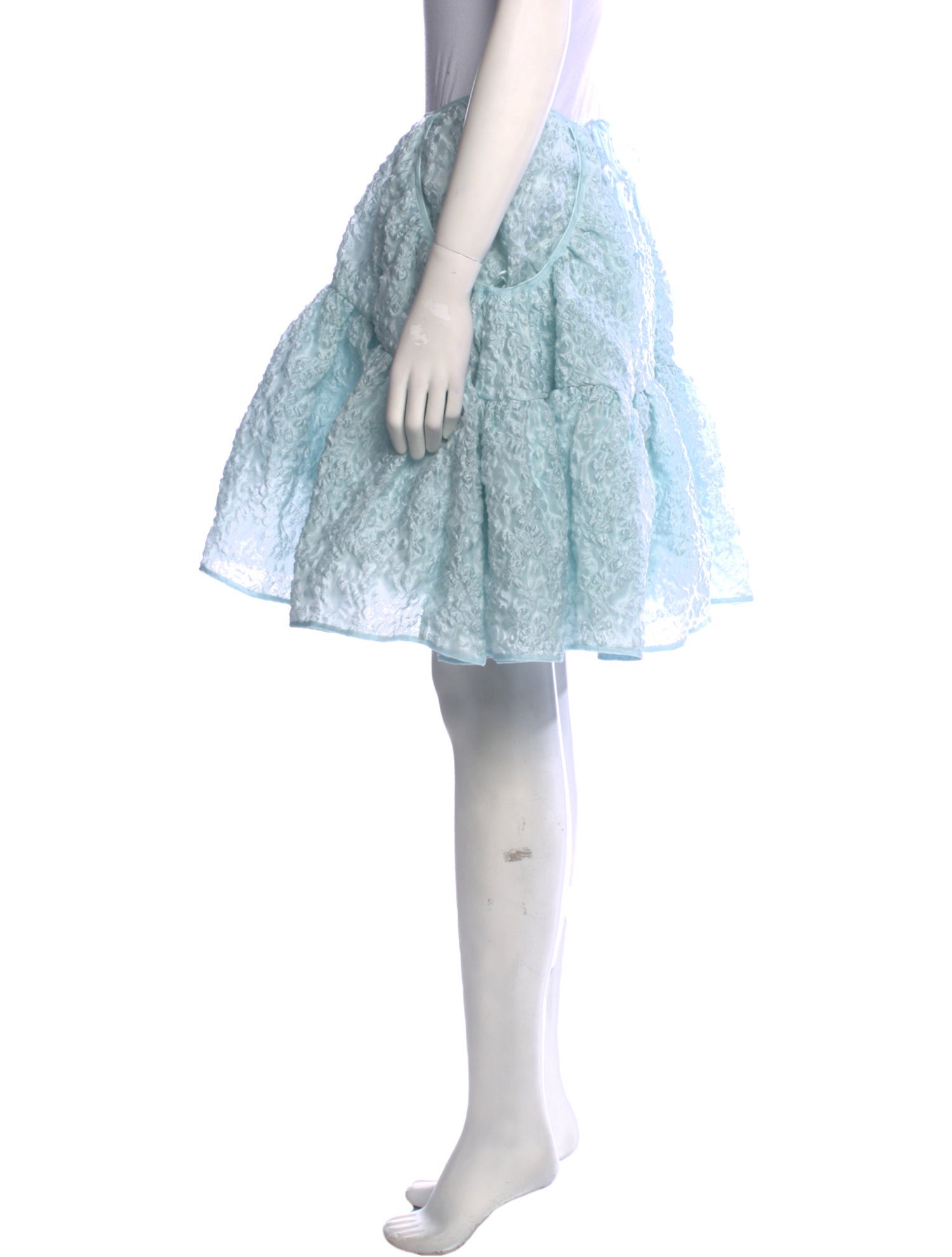 Cecilie Bahnsen Mesh Accents Knee-Length Skirt