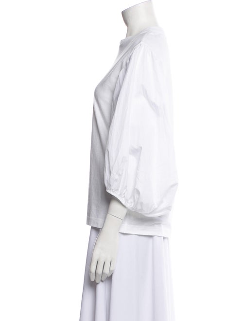 Cecilie Bahnsen Mock Neck Three-Quarter Sleeve Sweatshirt