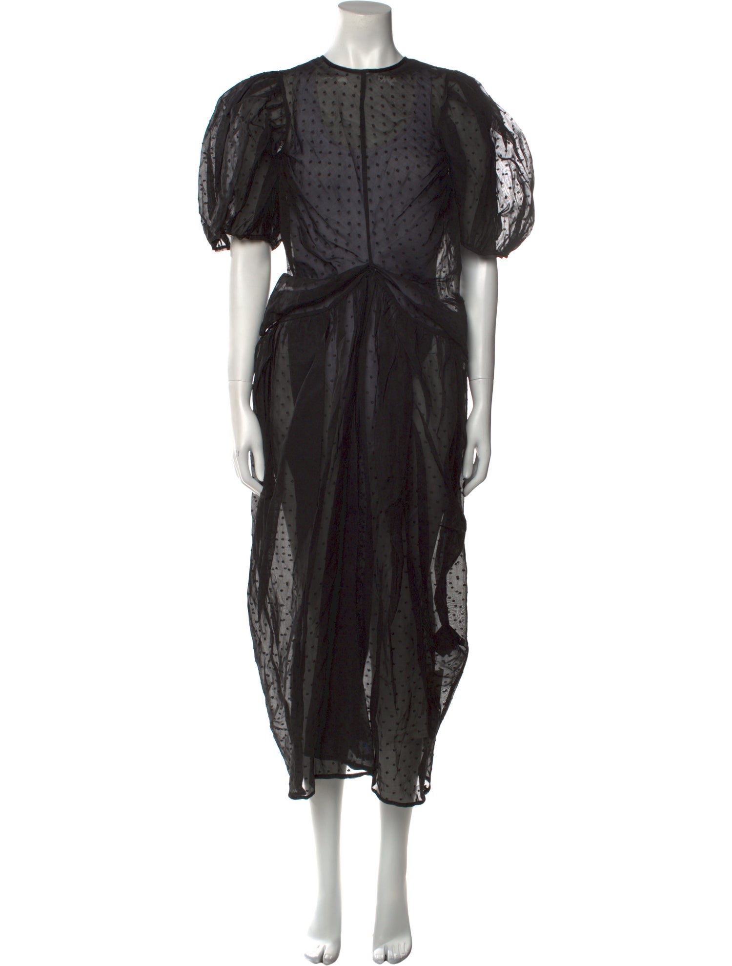 Cecilie Bahnsen Polka Dot Print Midi Length Dress