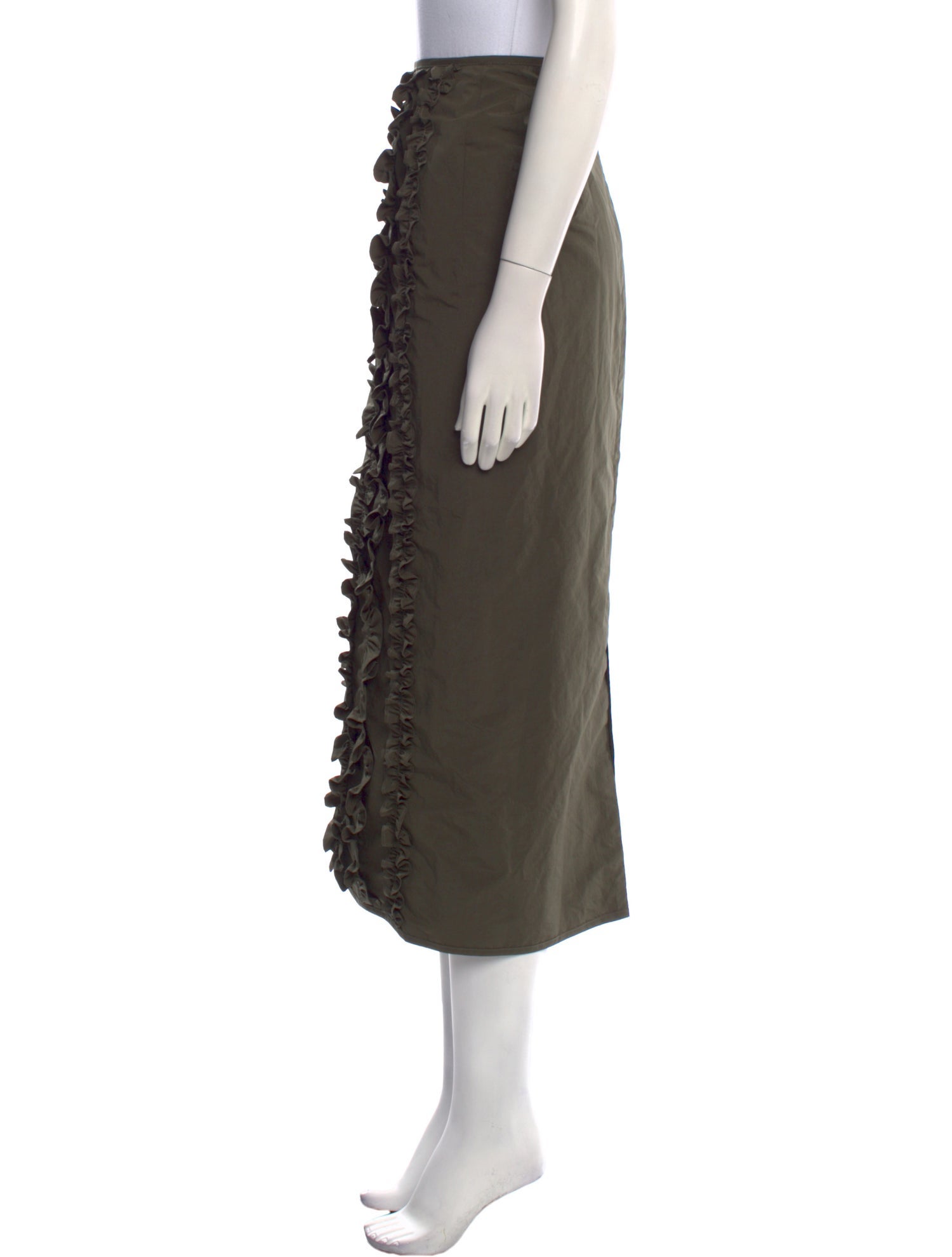 Cecilie Bahnsen Ruffle Embellishment Midi Length Skirt