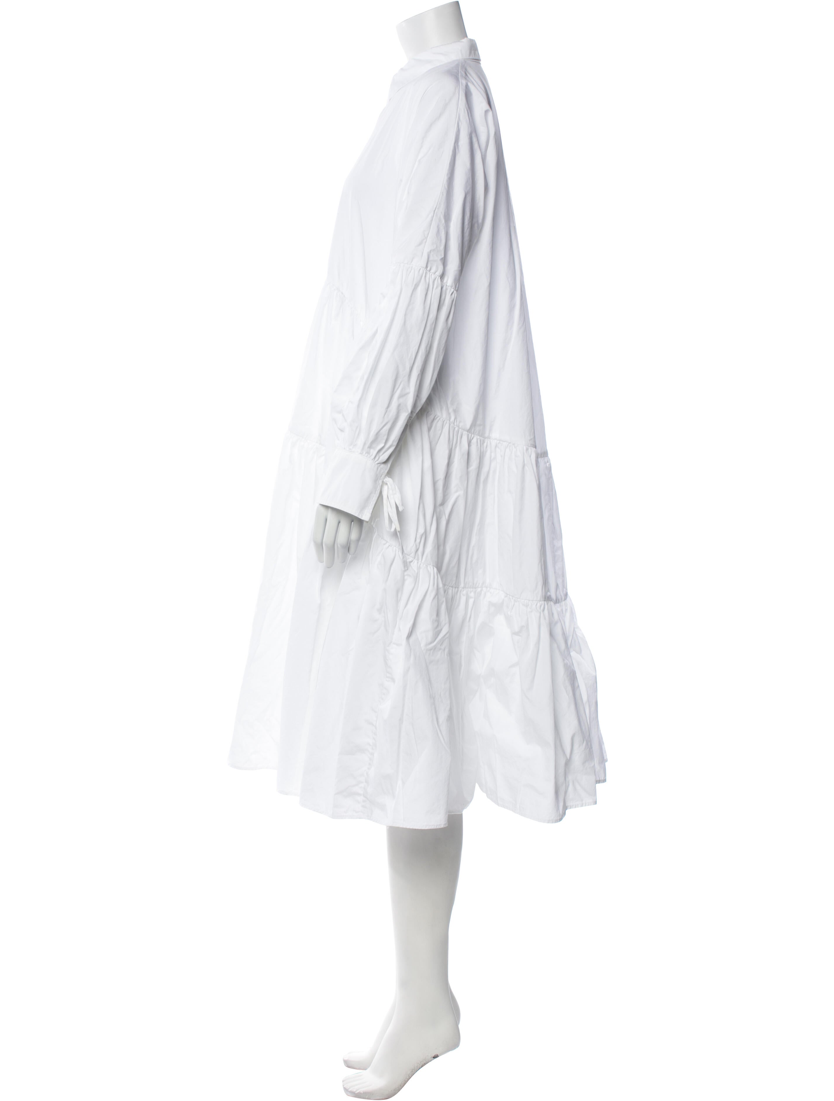 Cecilie Bahnsen Mock Neck Midi Length Dress