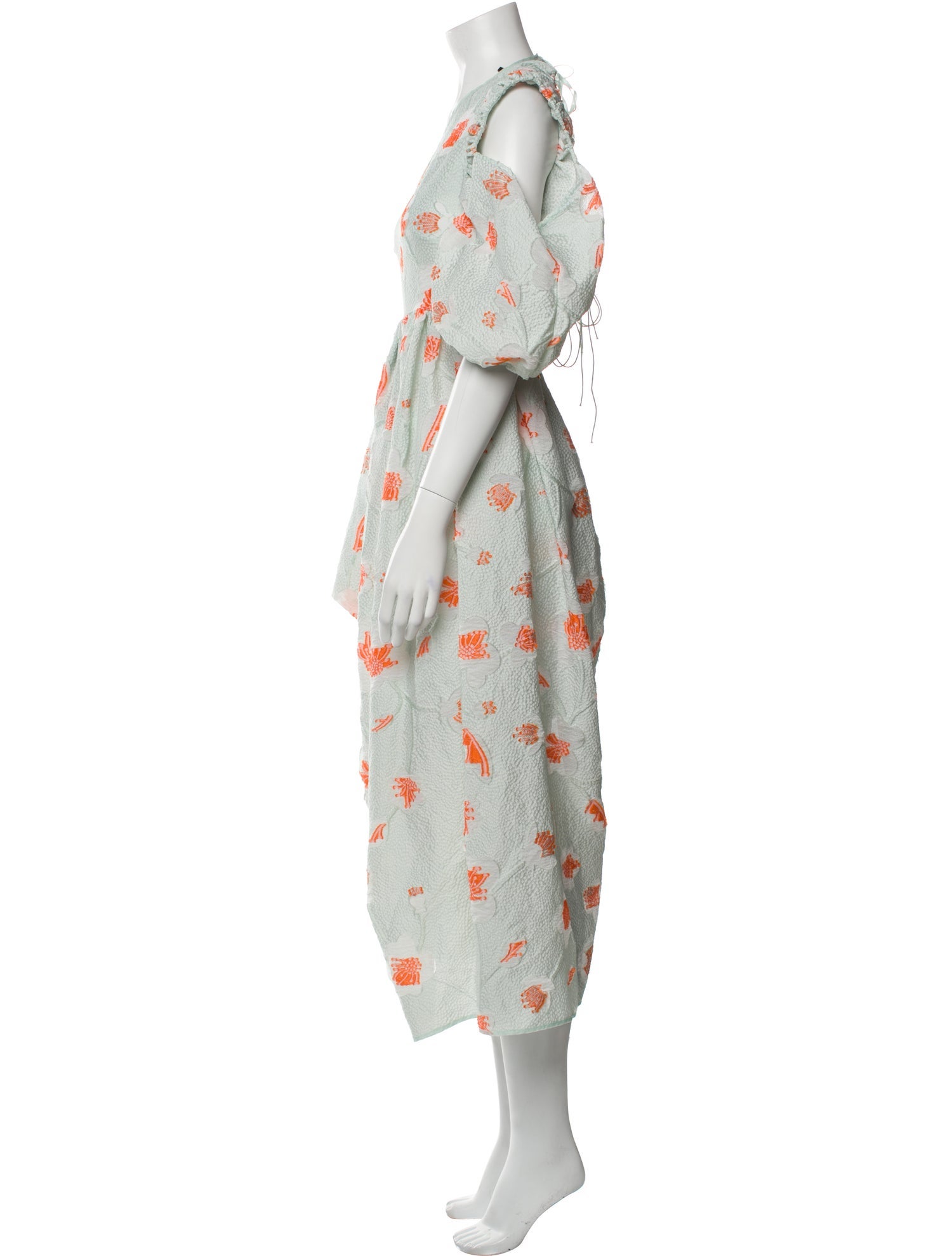 Cecilie Bahnsen Floral Print Midi Length Dress w/ Tags