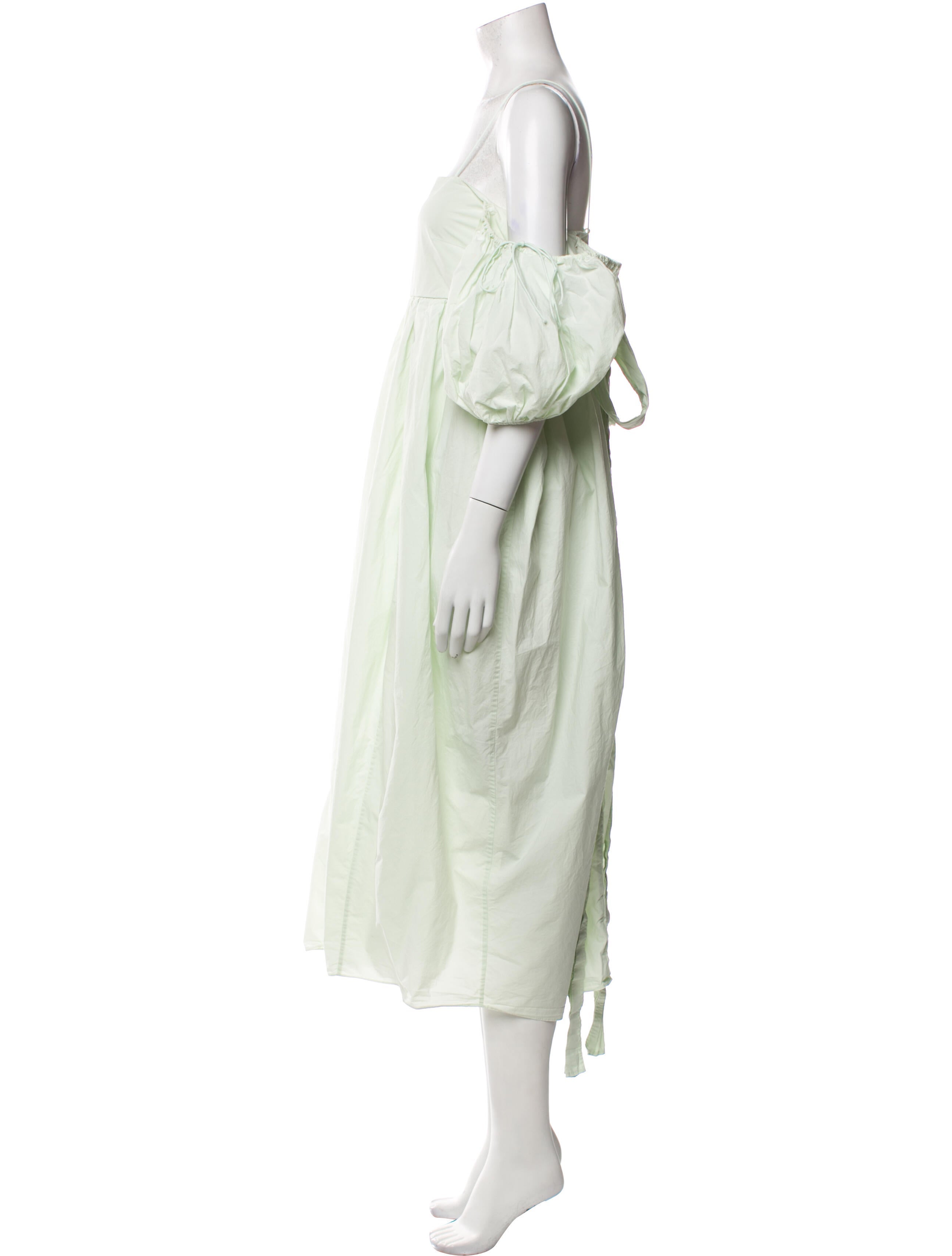 Cecilie Bahnsen Square Neckline Midi Length Dress