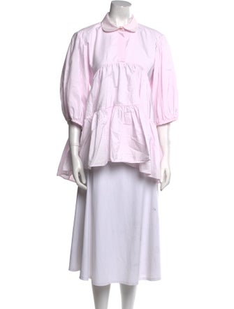 Cecilie Bahnsen Three-Quarter Sleeve Button-Up Top