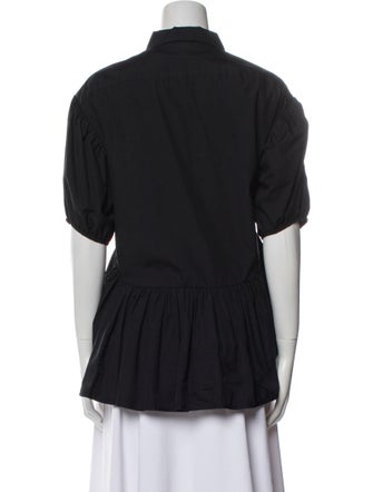 Cecilie Bahnsen Short Sleeve Button-Up Top