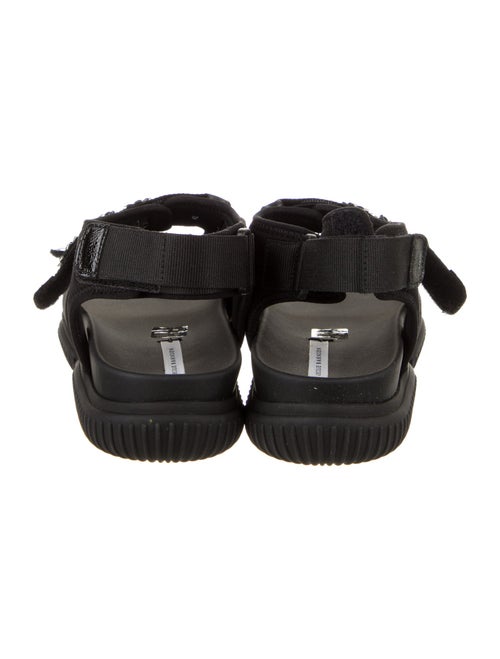 Cecilie Bahnsen Leather Trim Embellishment T-Strap Sandals