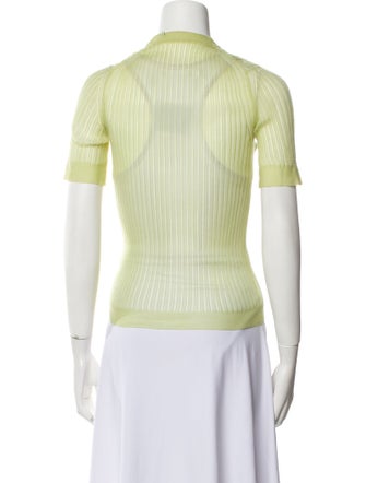 Cecilie Bahnsen Mesh Mock Neck Top