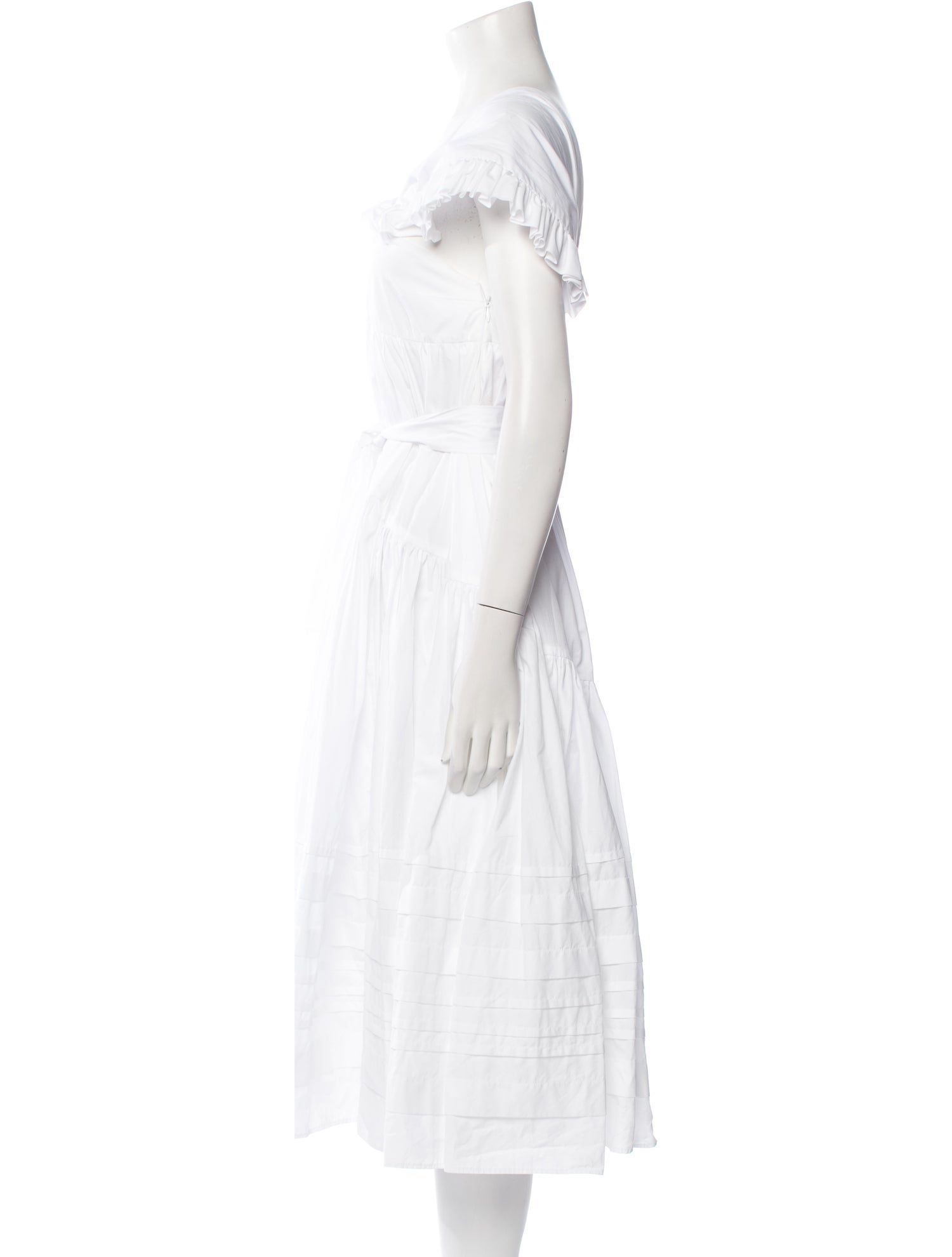 Cecilie Bahnsen V-Neck Midi Length Dress