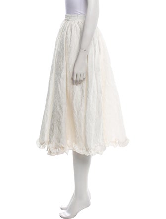 Cecilie Bahnsen Embroidered Accent Midi Length Skirt