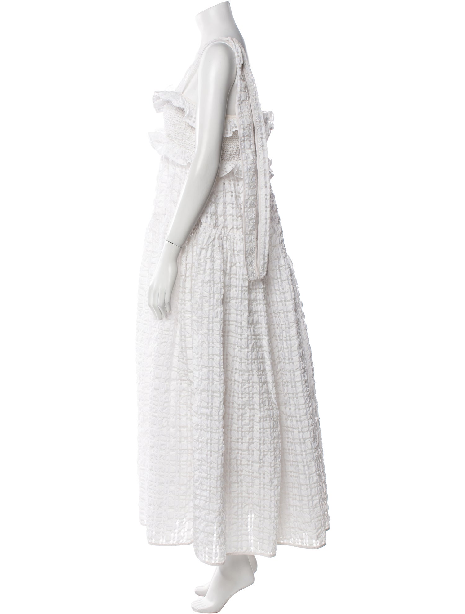 Cecilie Bahnsen Square Neckline Midi Length Dress