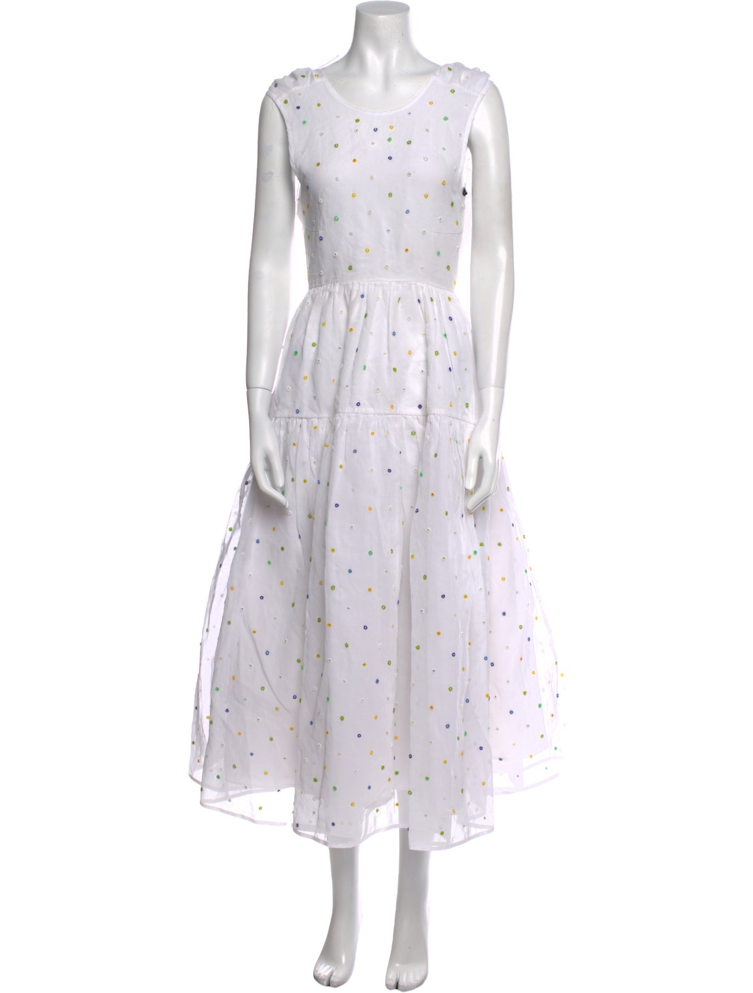 Cecilie Bahnsen Polka Dot Print Long Dress