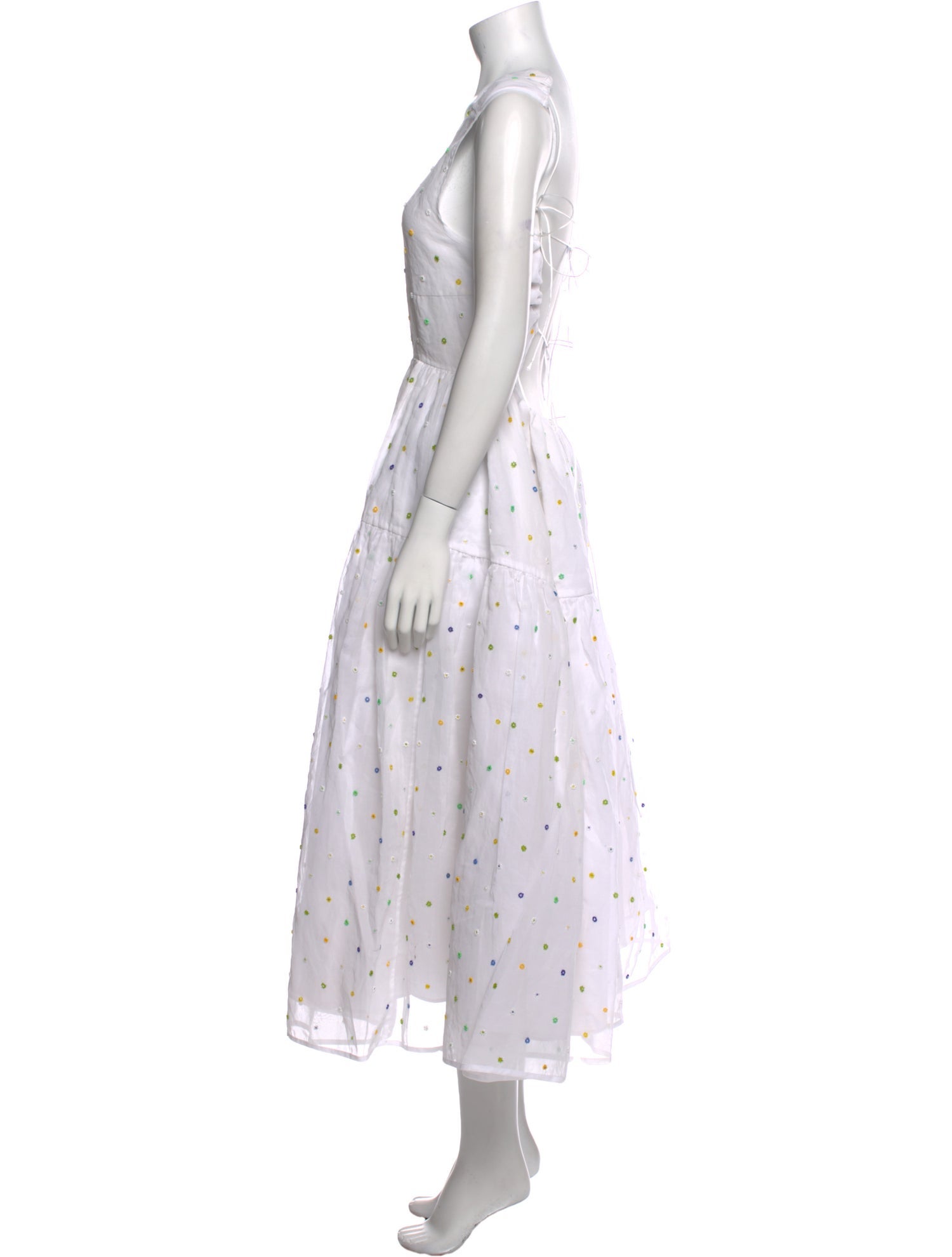 Cecilie Bahnsen Polka Dot Print Long Dress