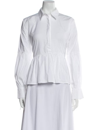 Cecilie Bahnsen Long Sleeve Button-Up Top