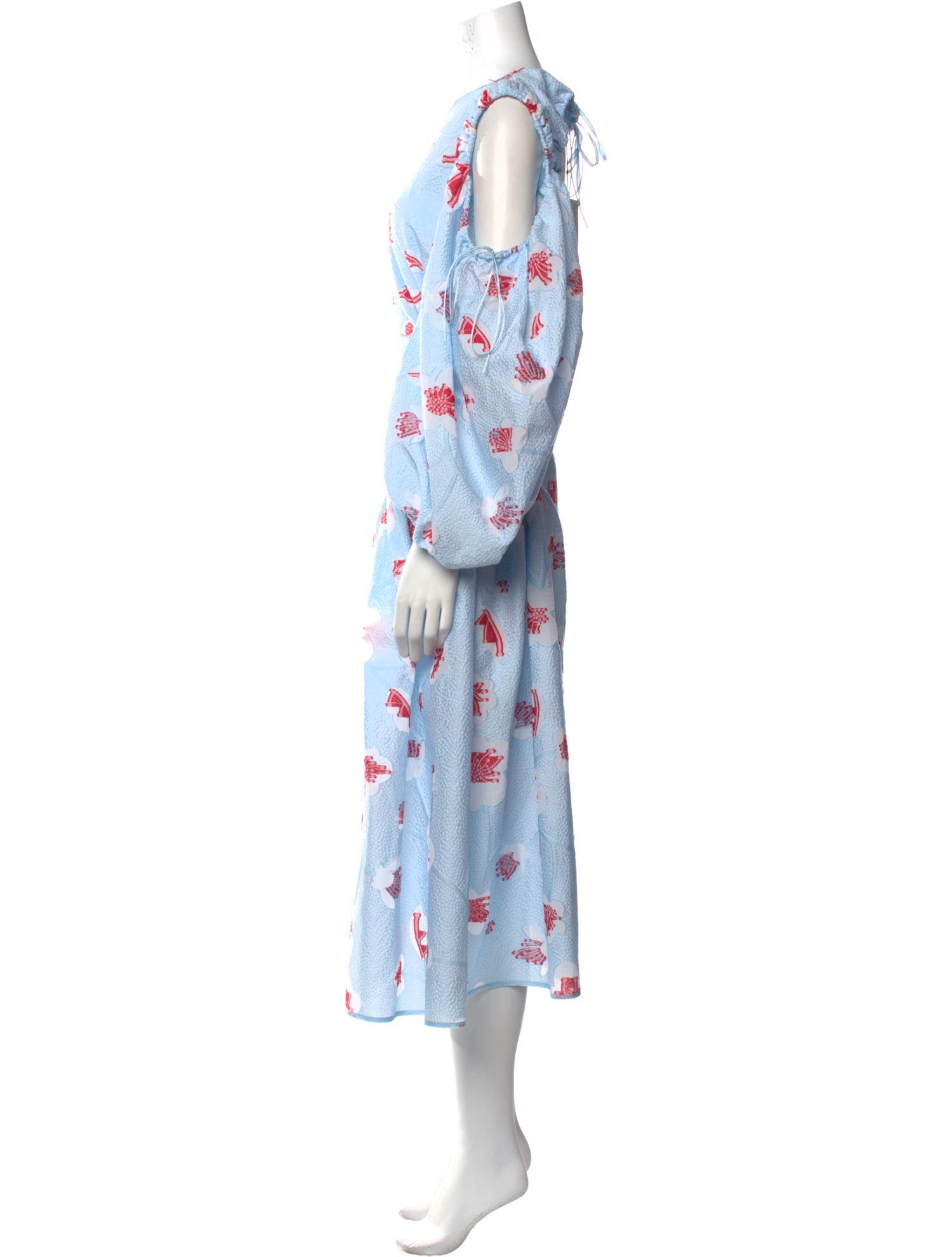 Cecilie Bahnsen Floral Print Long Dress