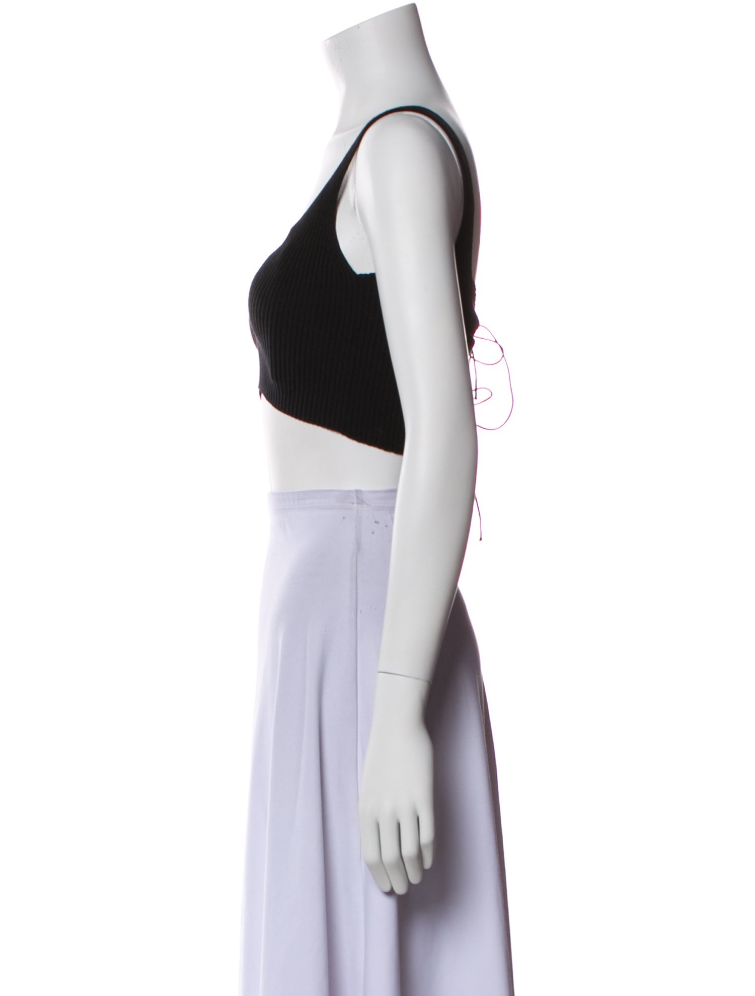 Cecilie Bahnsen Merino Wool Square Neckline Crop Top