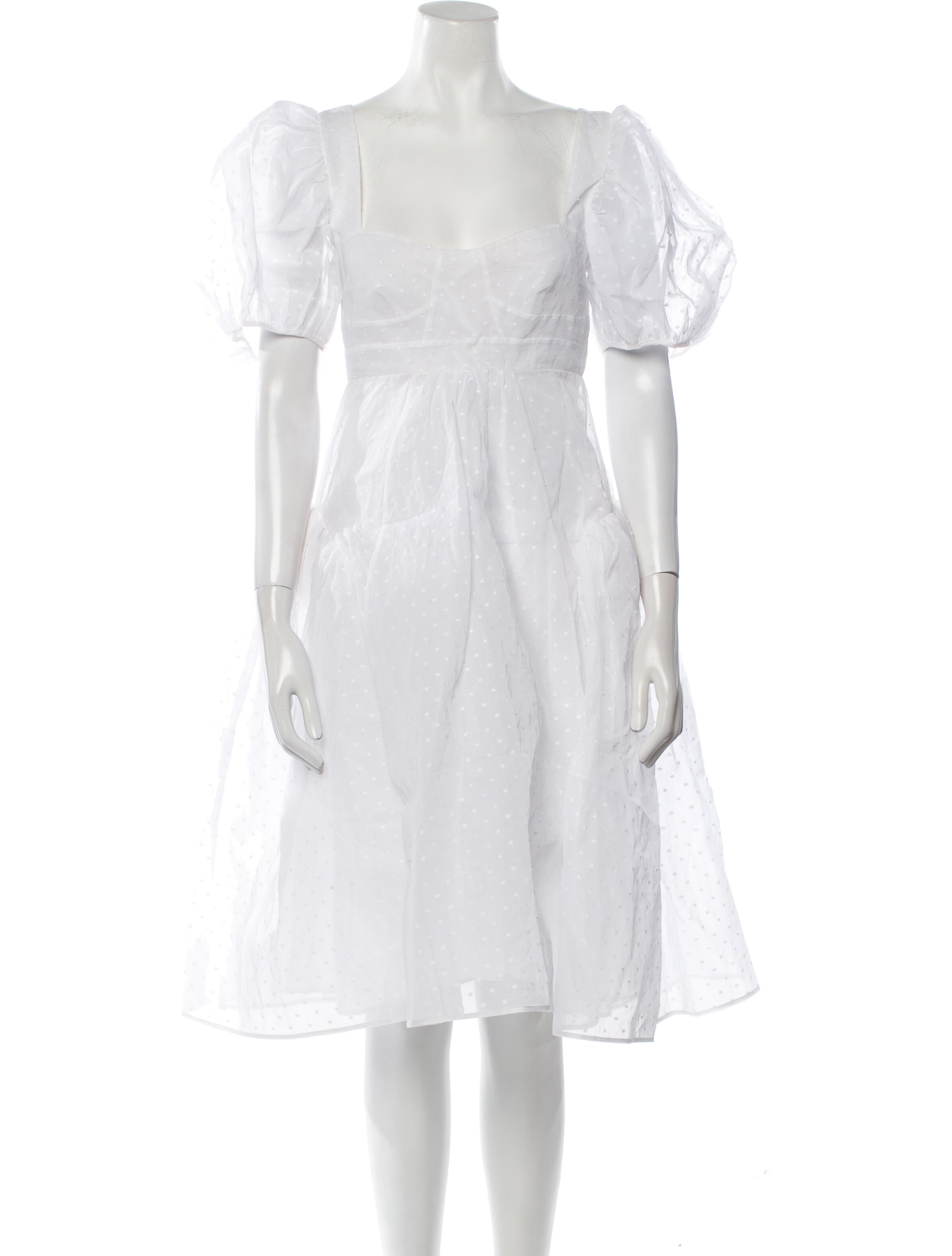 Cecilie Bahnsen Square Neckline Knee-Length Dress