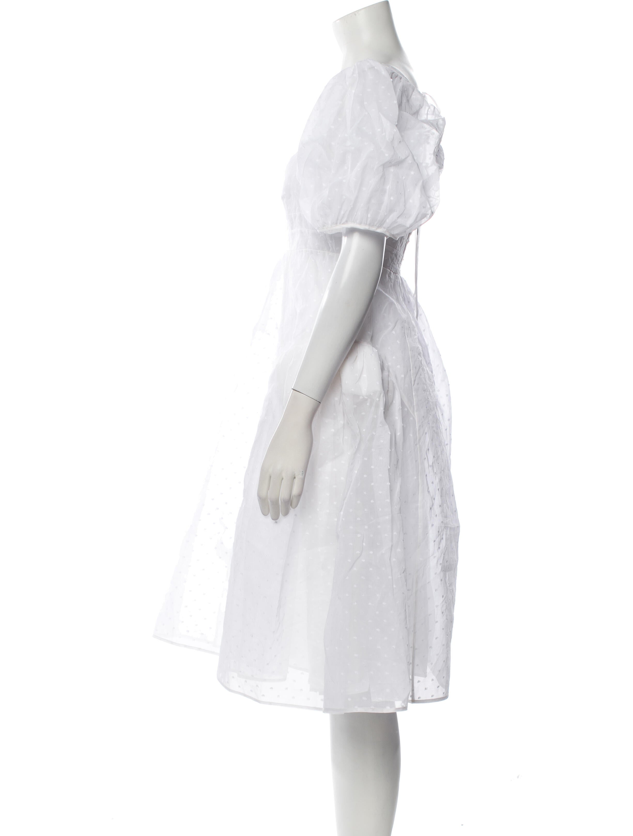 Cecilie Bahnsen Square Neckline Knee-Length Dress