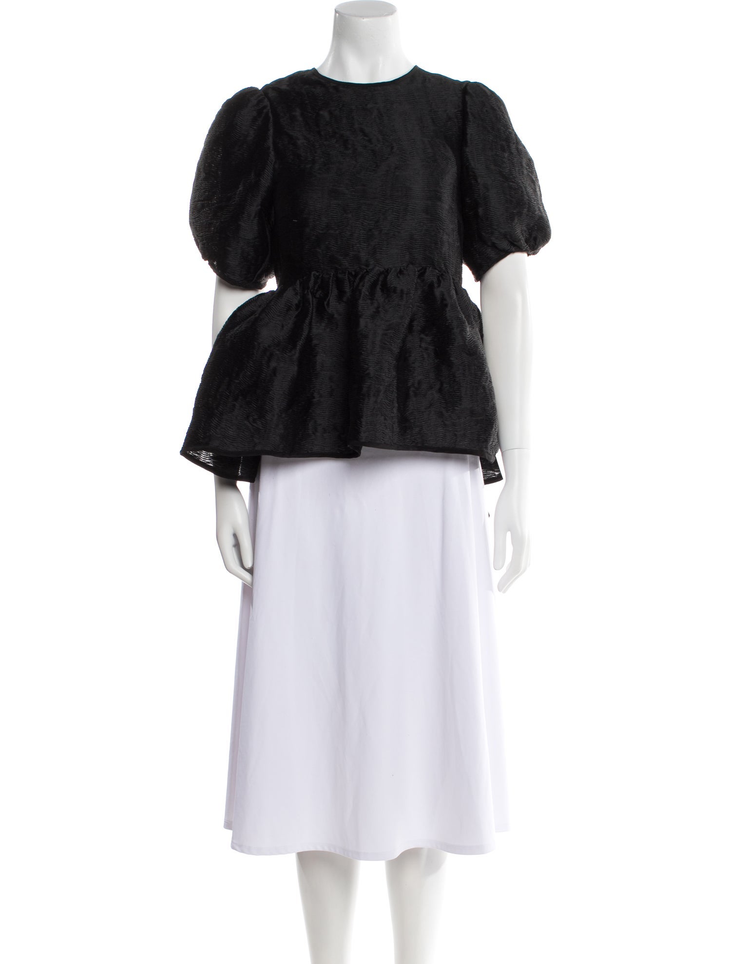 Cecilie Bahnsen Bateau Neckline Short Sleeve Top