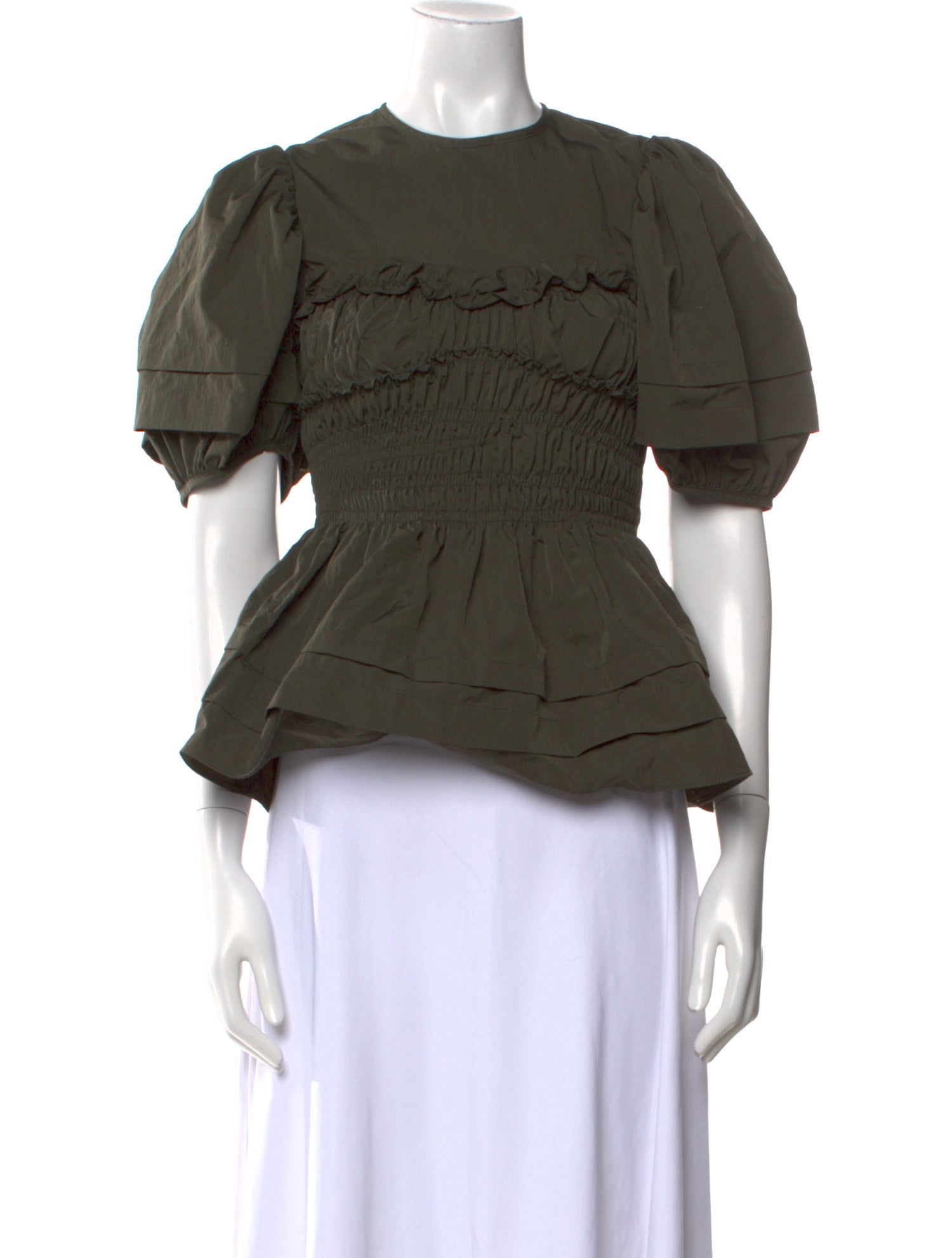 Cecilie Bahnsen Crew Neck Short Sleeve Blouse