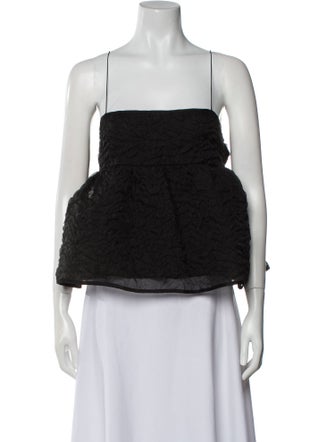 Cecilie Bahnsen Square Neckline Sleeveless Crop Top