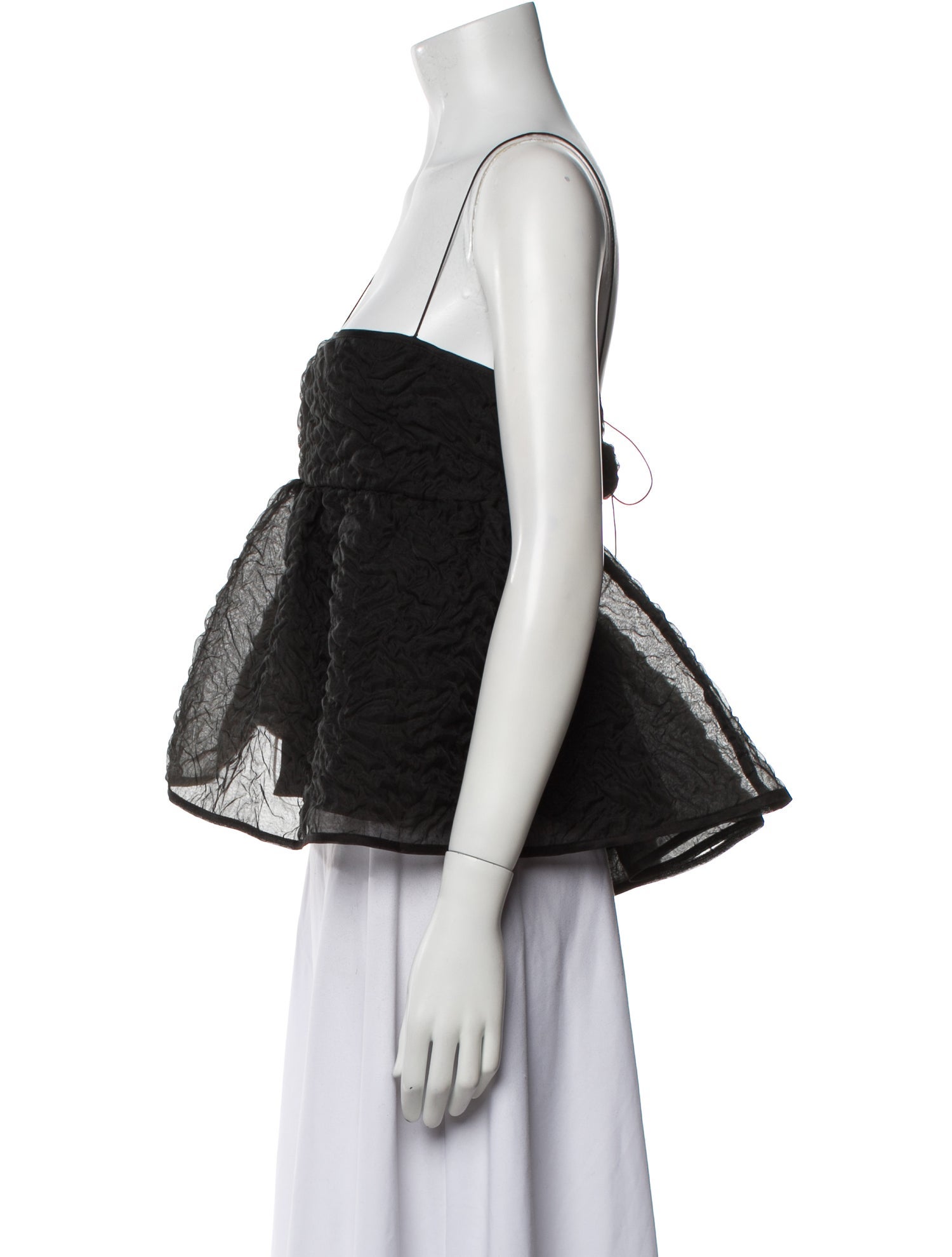 Cecilie Bahnsen Square Neckline Sleeveless Crop Top