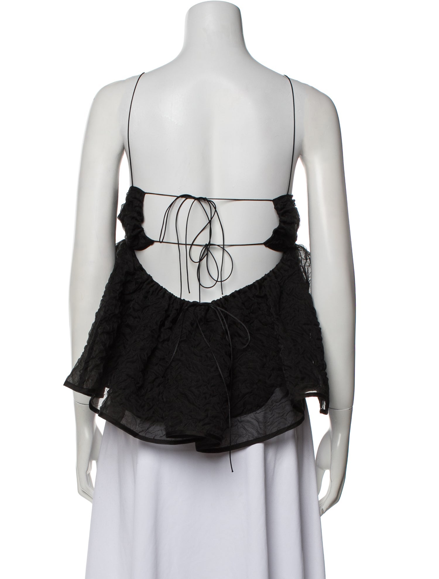 Cecilie Bahnsen Square Neckline Sleeveless Crop Top