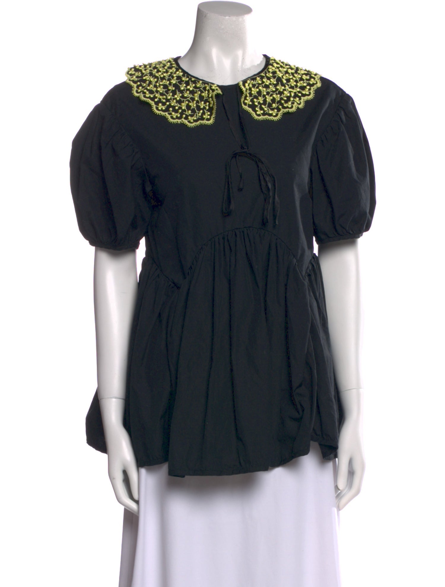 Cecilie Bahnsen Crew Neck Short Sleeve Blouse