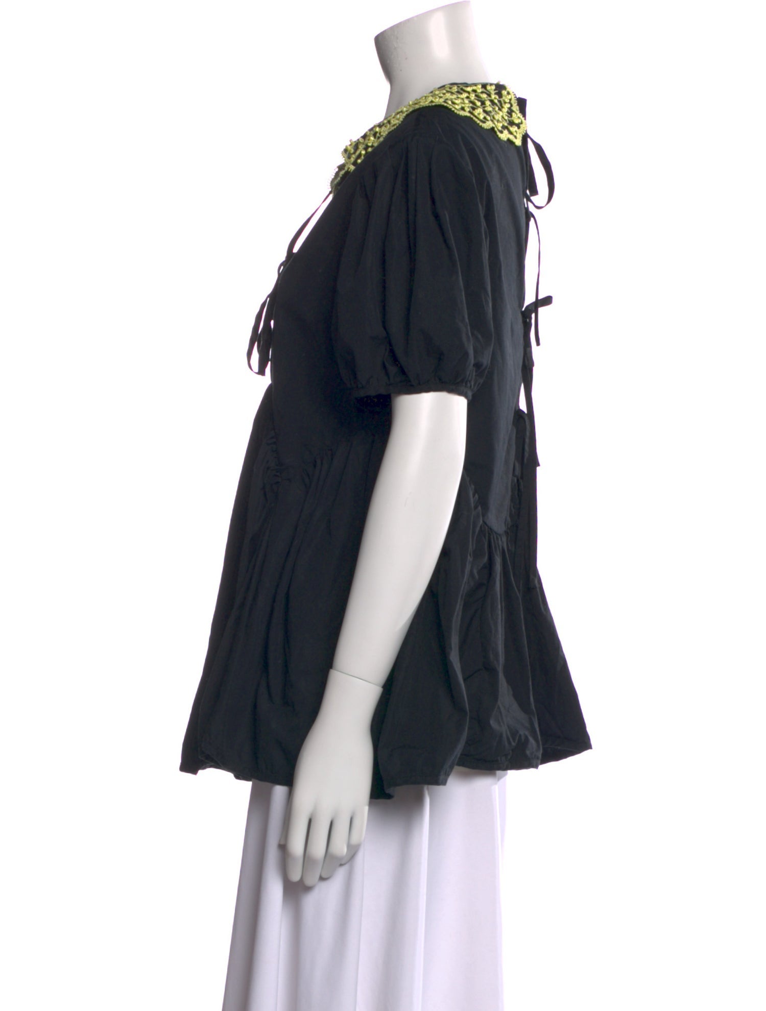 Cecilie Bahnsen Crew Neck Short Sleeve Blouse