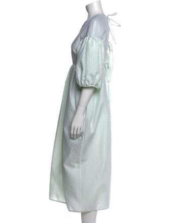 Cecilie Bahnsen Crew Neck Long Dress