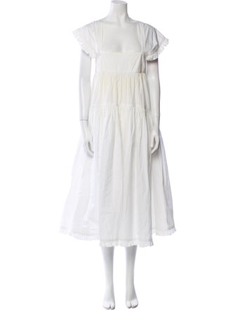 Cecilie Bahnsen Square Neckline Long Dress