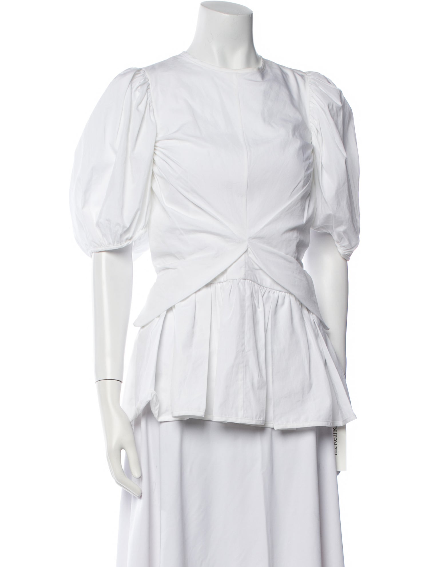 Cecilie Bahnsen Scoop Neck Three-Quarter Sleeve Blouse