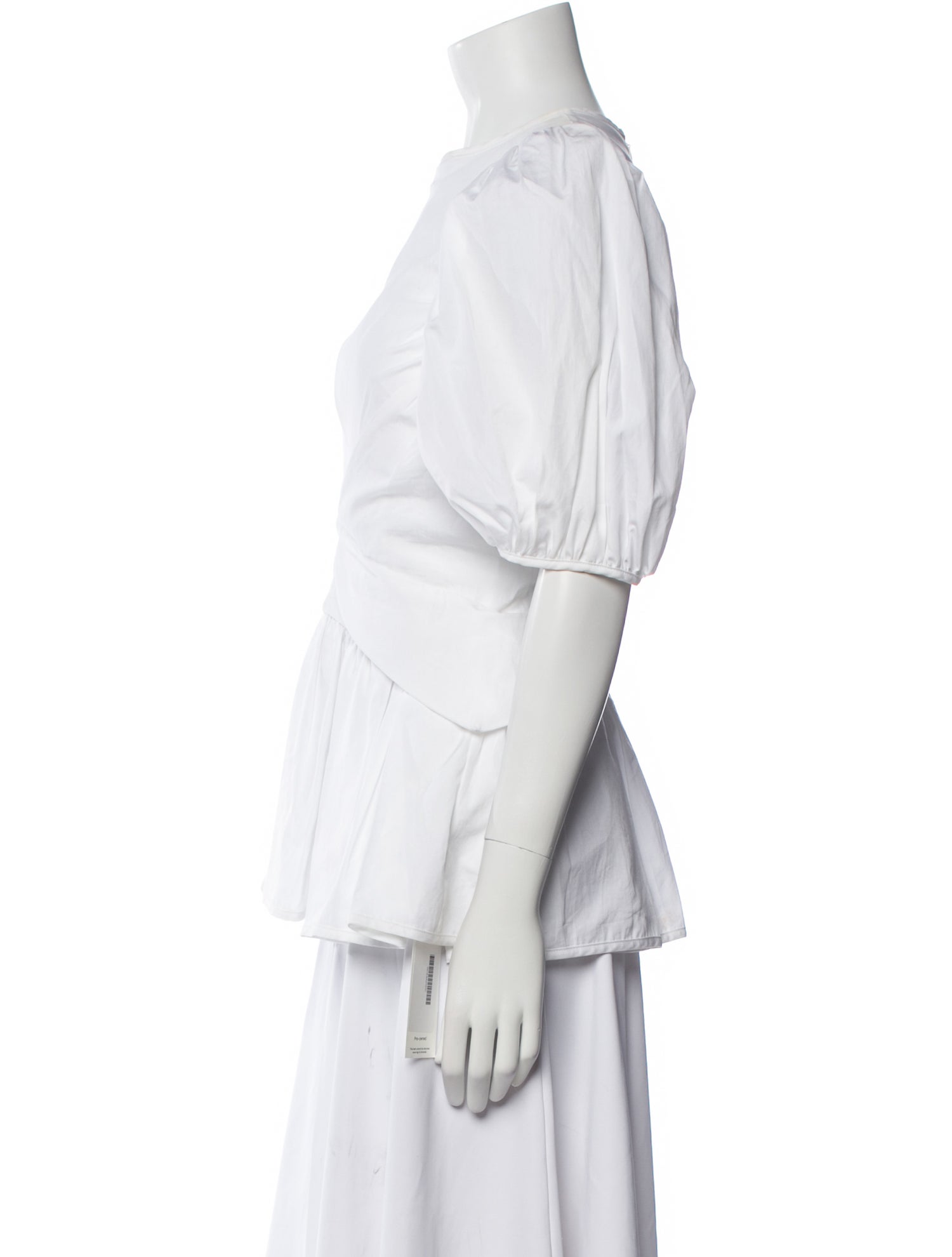 Cecilie Bahnsen Scoop Neck Three-Quarter Sleeve Blouse