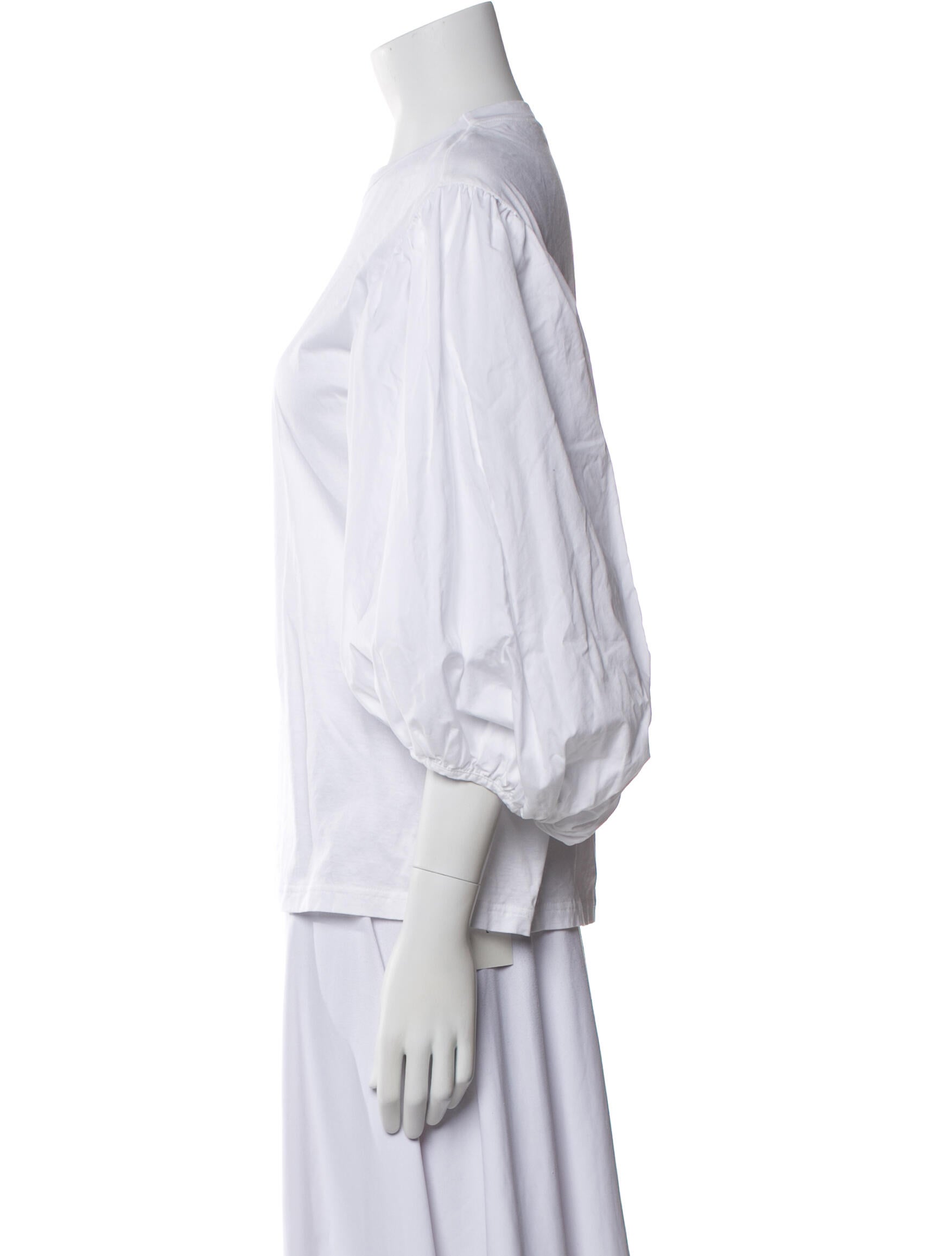 Cecilie Bahnsen Crew Neck Three-Quarter Sleeve T-Shirt